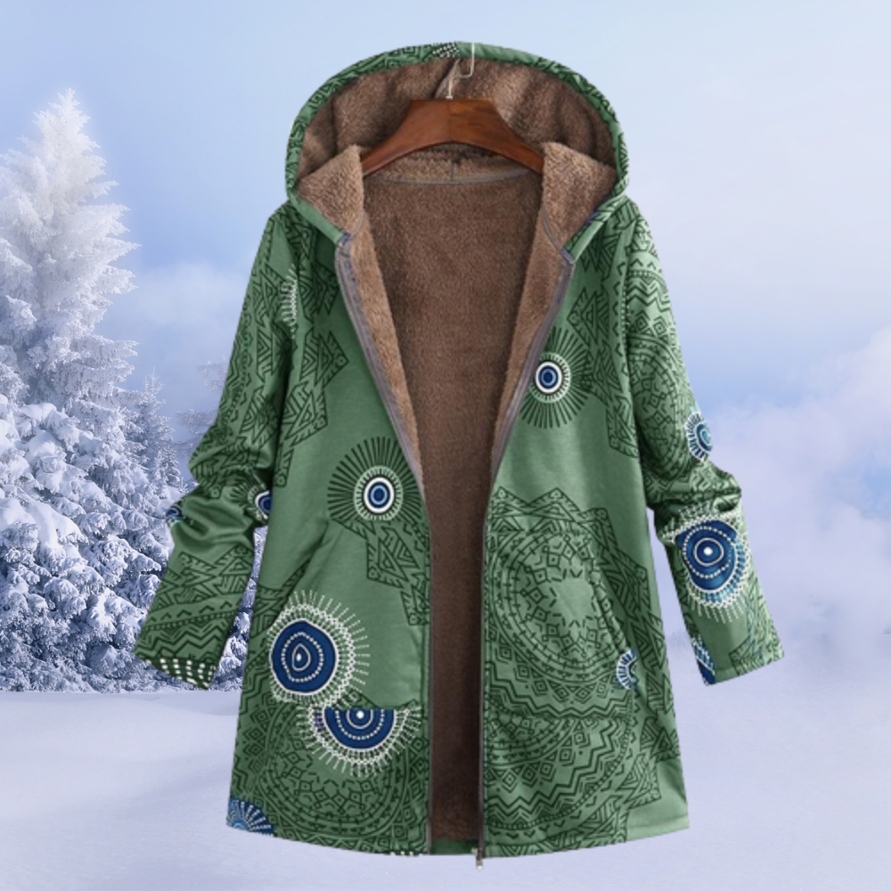 Damen Winterjacke mit Blumenmuster – Stilvoll und Warm für die kalte Jahreszeit 5