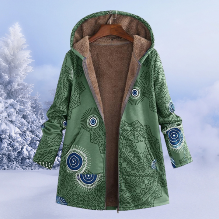 Damen Winterjacke mit Blumenmuster – Stilvoll und Warm für die kalte Jahreszeit 5