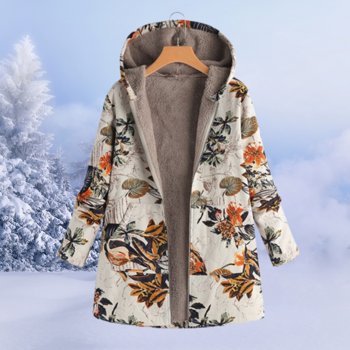 Damen Winterjacke mit Blumenmuster – Stilvoll und Warm für die kalte Jahreszeit 6