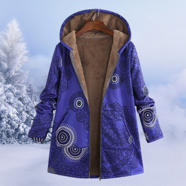 Damen Winterjacke mit Blumenmuster – Stilvoll und Warm für die kalte Jahreszeit 8