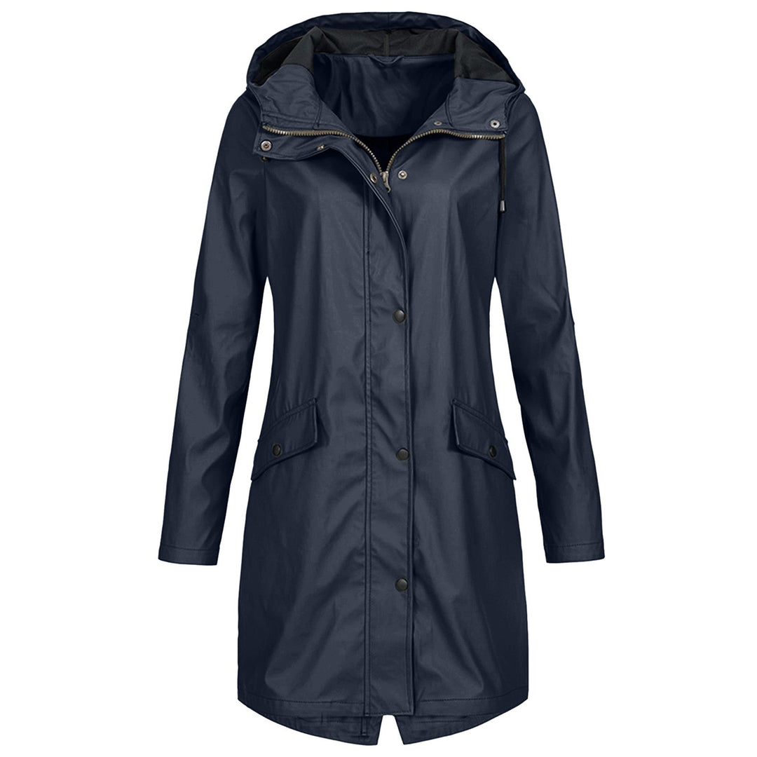 Damenjacke Winddicht - Stilvolle Regenjacke für Jedes Wetter, Atmungsaktiv, Verstellbare Kapuze, Praktische Taschen 0