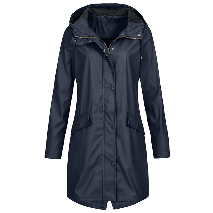Damenjacke Winddicht - Stilvolle Regenjacke für Jedes Wetter, Atmungsaktiv, Verstellbare Kapuze, Praktische Taschen 0