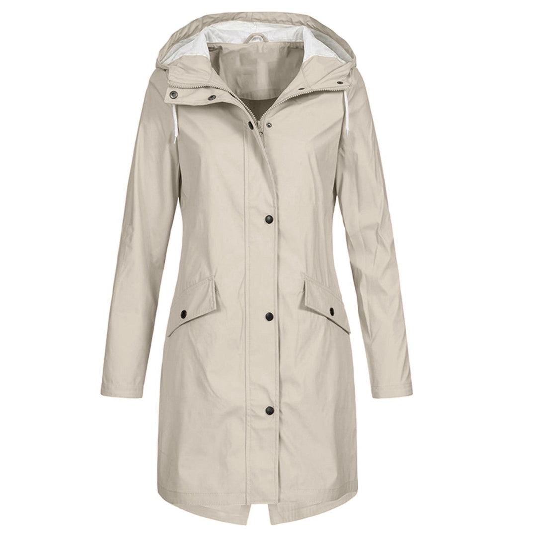Damenjacke Winddicht - Stilvolle Regenjacke für Jedes Wetter, Atmungsaktiv, Verstellbare Kapuze, Praktische Taschen 1