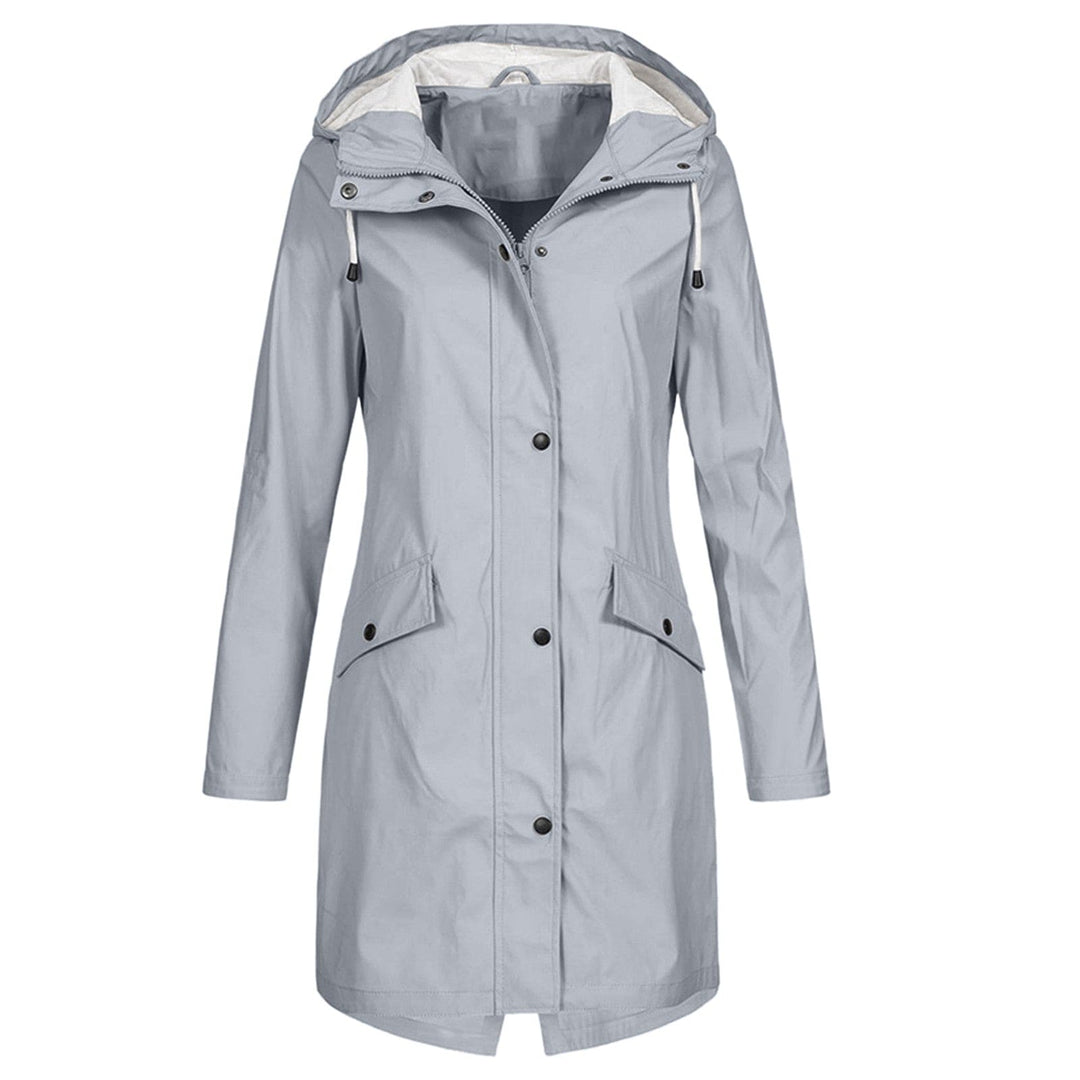 Damenjacke Winddicht - Stilvolle Regenjacke für Jedes Wetter, Atmungsaktiv, Verstellbare Kapuze, Praktische Taschen 2