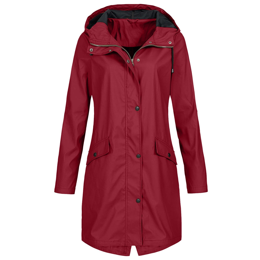 Damenjacke Winddicht - Stilvolle Regenjacke für Jedes Wetter, Atmungsaktiv, Verstellbare Kapuze, Praktische Taschen 3