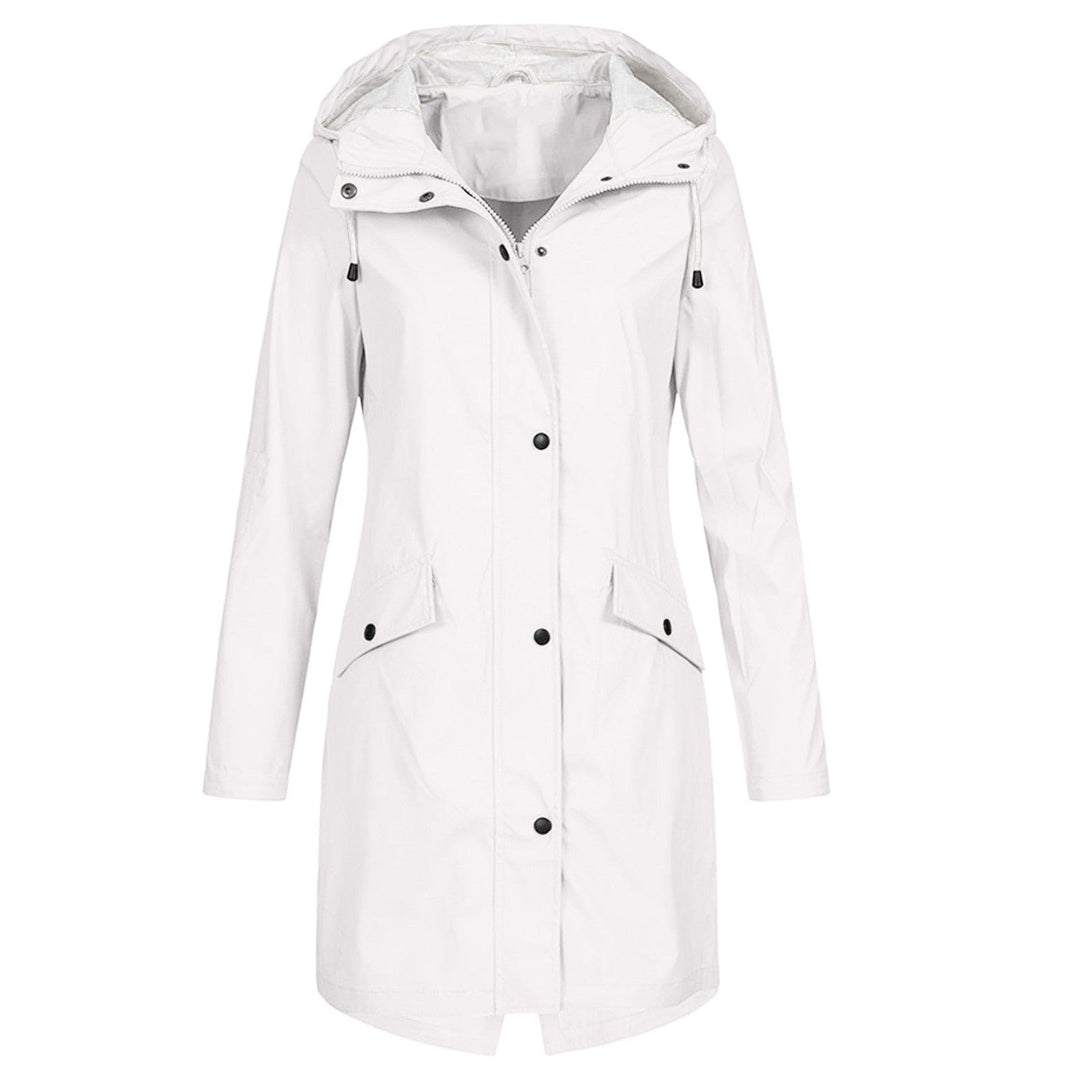 Damenjacke Winddicht - Stilvolle Regenjacke für Jedes Wetter, Atmungsaktiv, Verstellbare Kapuze, Praktische Taschen 4