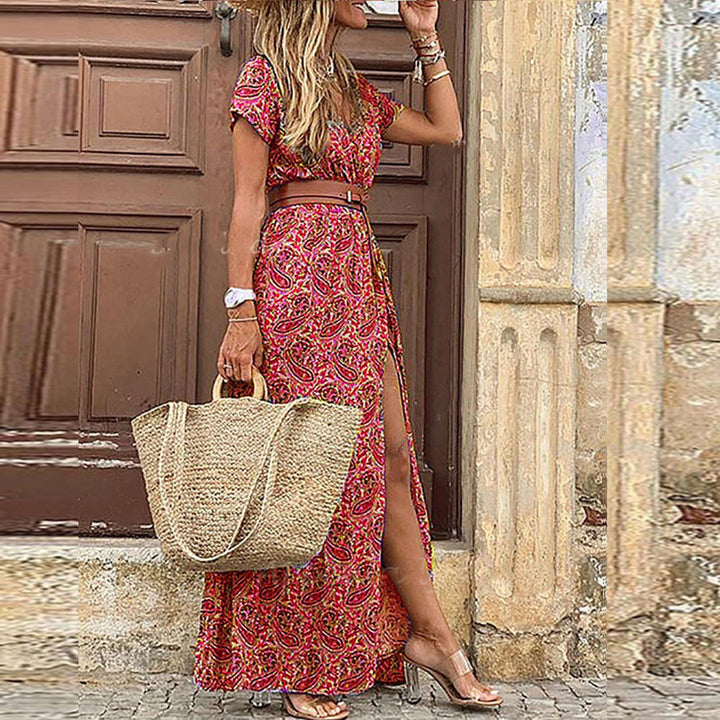 Liora | Maxi Ibiza Kleid im Hippie-Stil + GRATIS Gürtel
