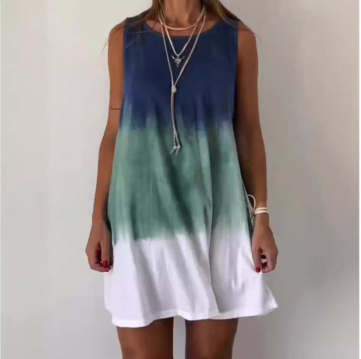 Damen Tie And Dye Print Kleid