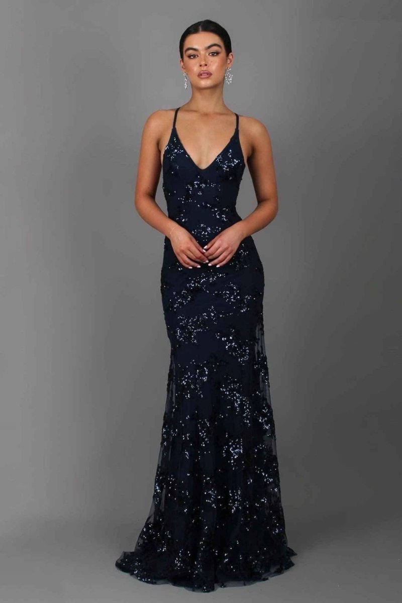 Elegantes Maxikleid mit Pailletten: Glamour für festliche Anlässe 0