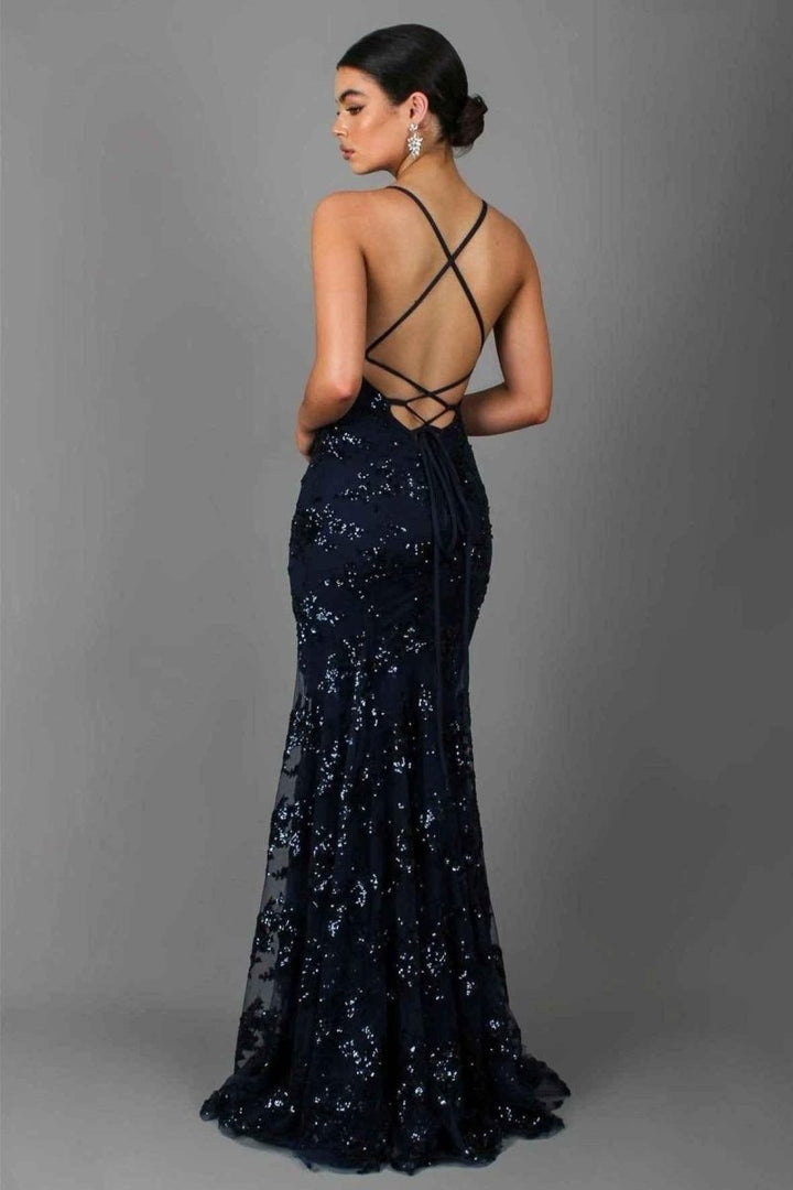 Elegantes Maxikleid mit Pailletten: Glamour für festliche Anlässe 1