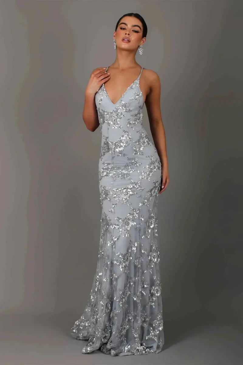 Elegantes Maxikleid mit Pailletten: Glamour für festliche Anlässe 2