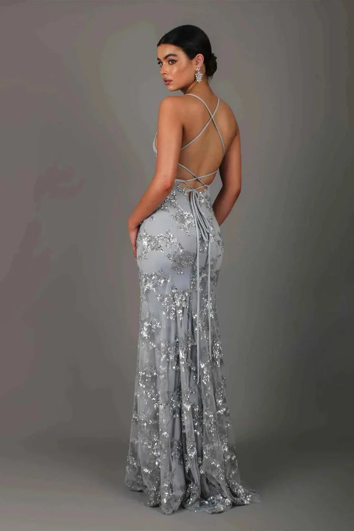 Elegantes Maxikleid mit Pailletten: Glamour für festliche Anlässe 3
