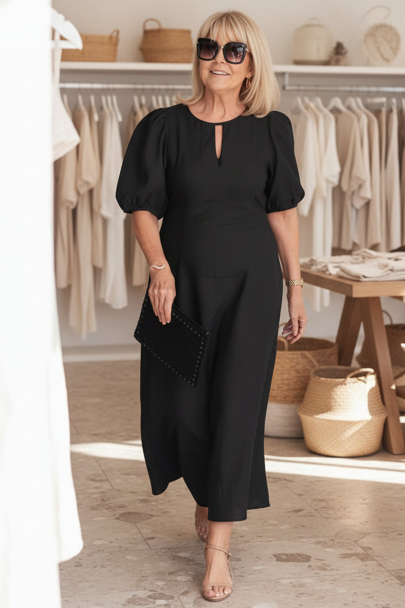 Elegantes Maxikleid mit Puffärmeln: Stilvoll für besondere Anlässe 1