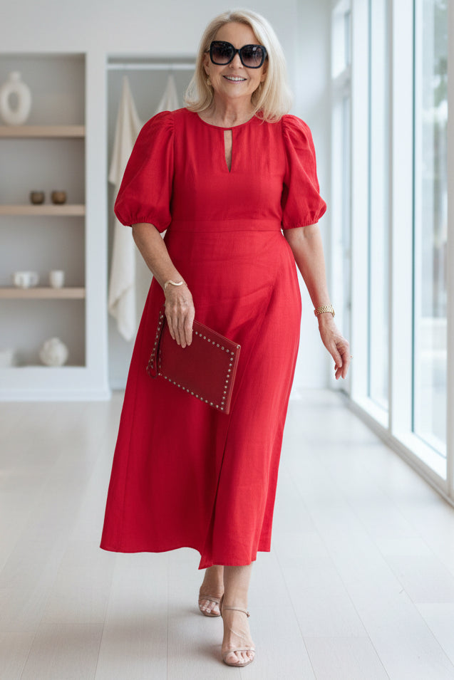 Elegantes Maxikleid mit Puffärmeln: Stilvoll für besondere Anlässe 5
