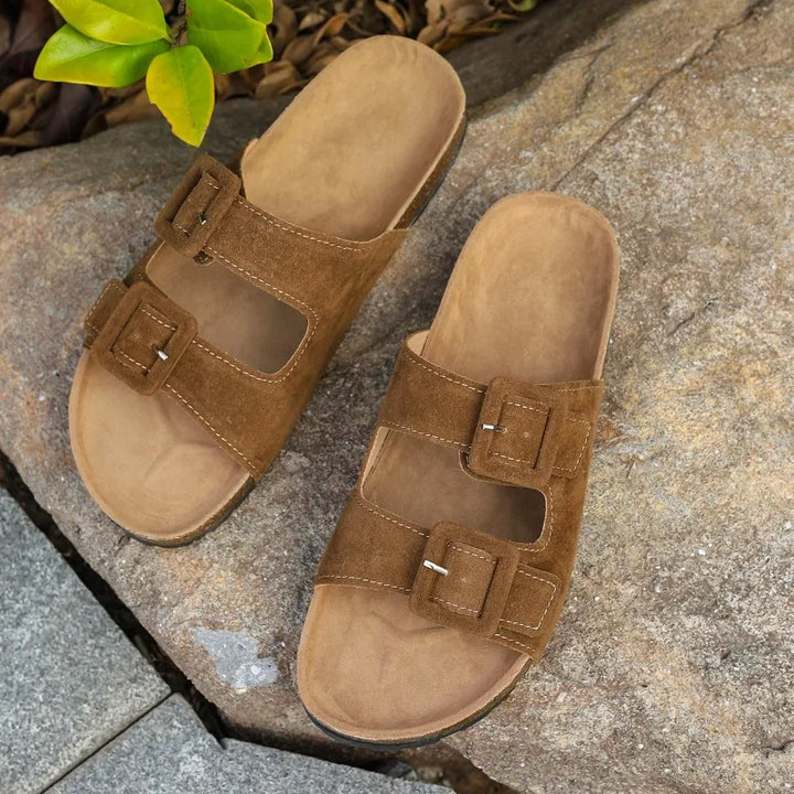Damen Rutschfeste Wildleder Flip-Flops – Strand & Outdoor Sommerschuhe