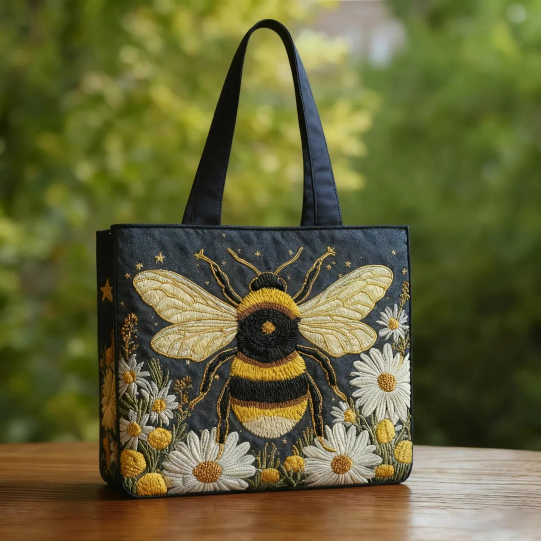 Gesteppte Handtasche Damen mit Gänseblümchen: Stilvoller Begleiter für den Alltag 0