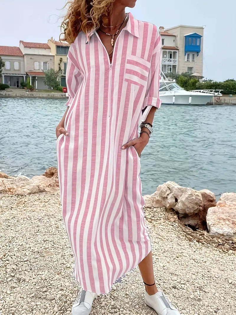 Gestreiftes Maxikleid Damen: Bequem und Stilvoll für den Alltag 5