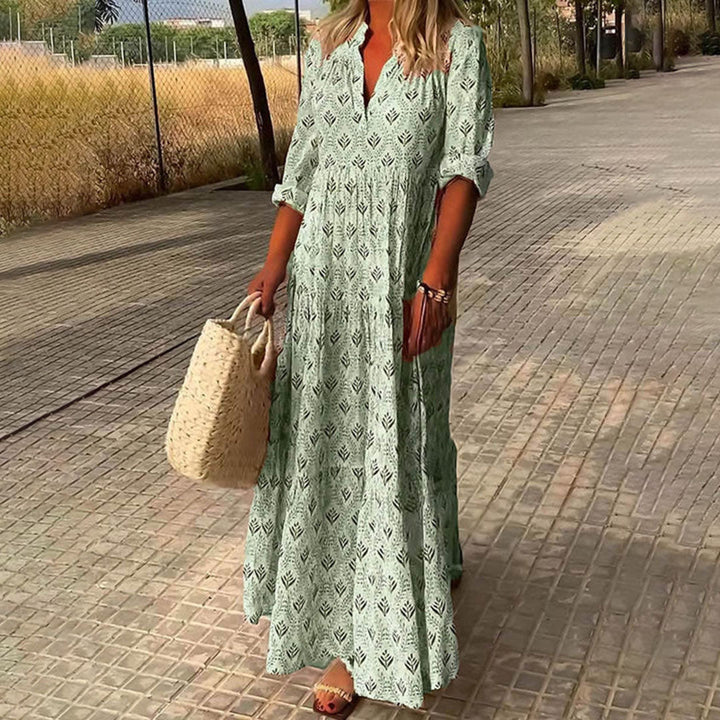 Damen Fließendes Weiches Maxi Boho Kleid
