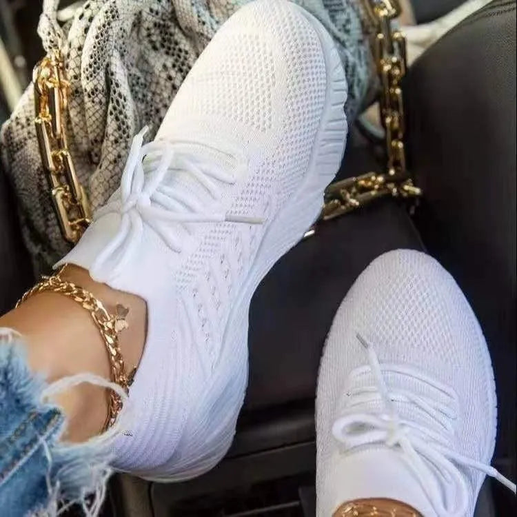 Damen Orthopädische Mesh Schnür-Sneaker – Atmungsaktive Komfort Turnschuhe