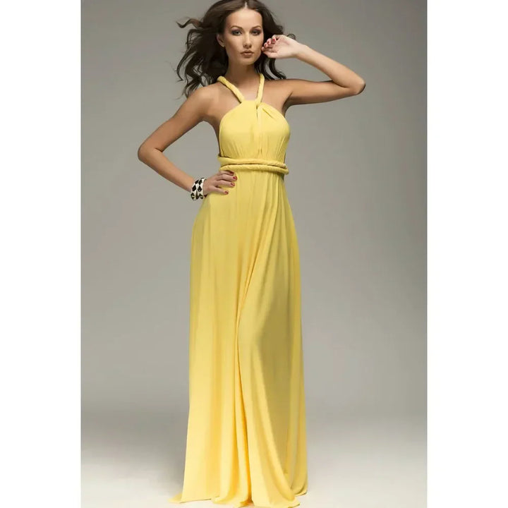 Damen Ärmelloses V-Ausschnitt Fließendes Anlasskleid – Elegante Party Mode