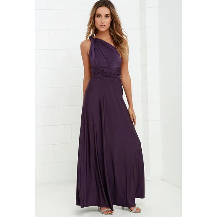 Damen Ärmelloses V-Ausschnitt Fließendes Anlasskleid – Elegante Party Mode