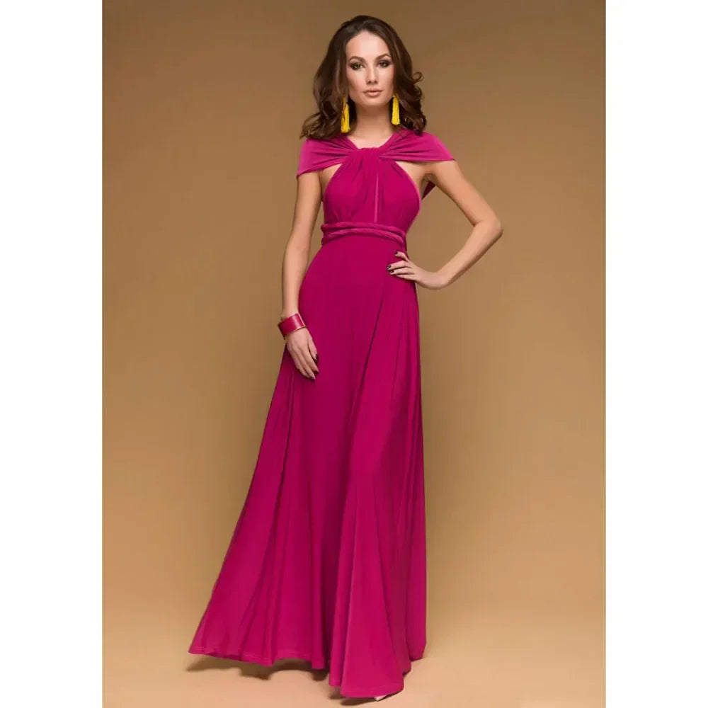 Damen Ärmelloses V-Ausschnitt Fließendes Anlasskleid – Elegante Party Mode