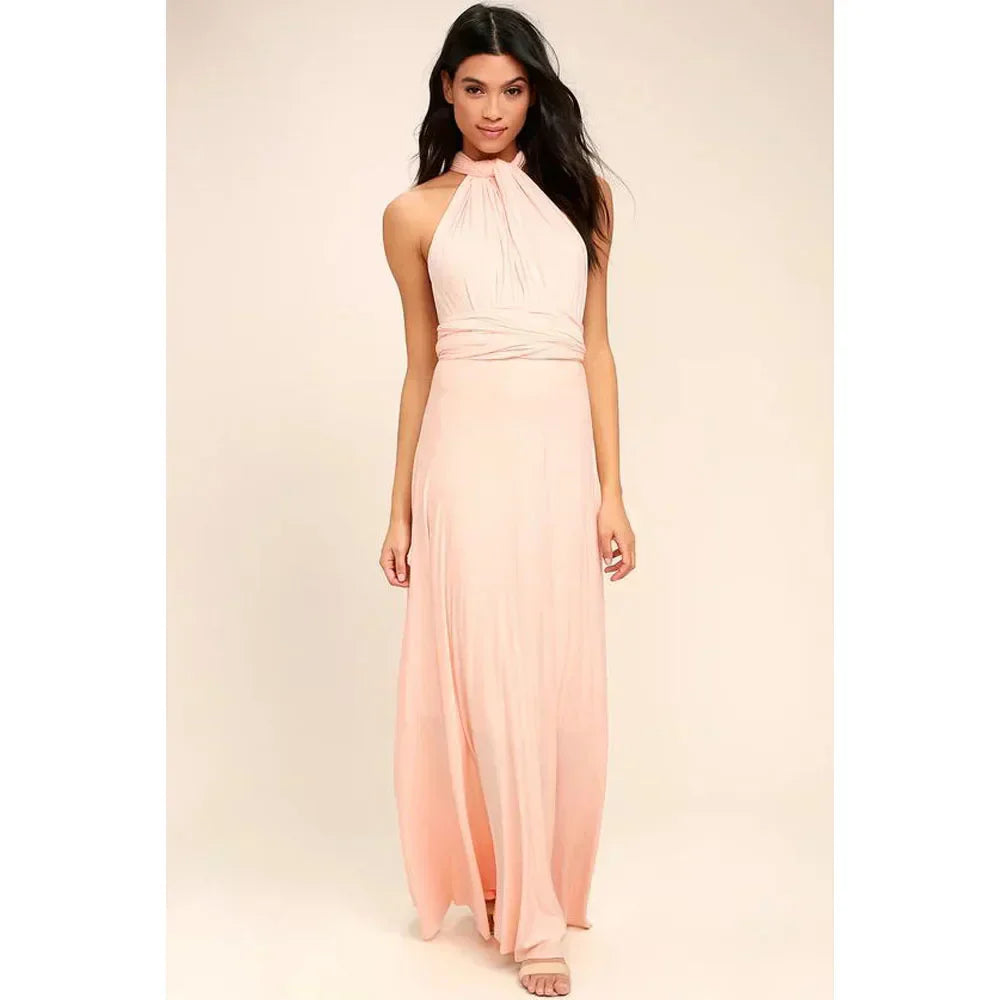 Damen Ärmelloses V-Ausschnitt Fließendes Anlasskleid – Elegante Party Mode