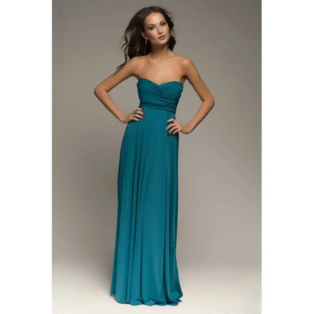 Damen Ärmelloses V-Ausschnitt Fließendes Anlasskleid – Elegante Party Mode