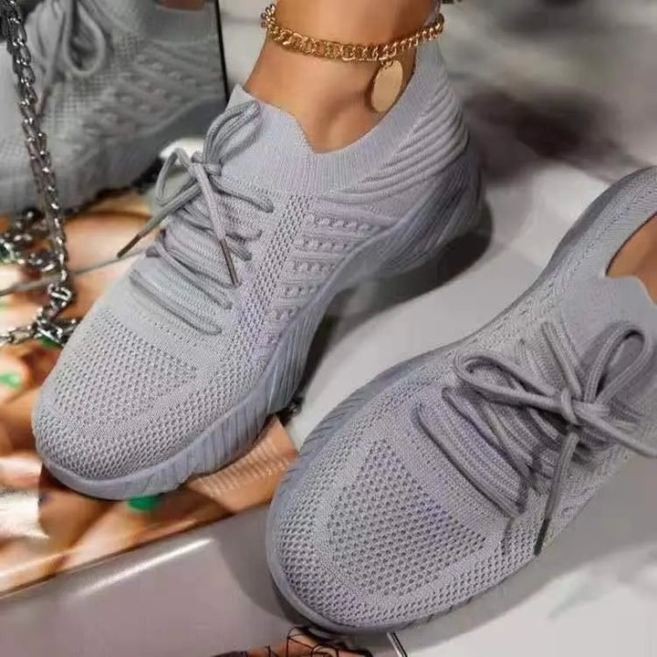 Damen Orthopädische Mesh Schnür-Sneaker – Atmungsaktive Komfort Turnschuhe