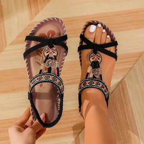 Heidi-Mode | Boho Flache Sandalen 1