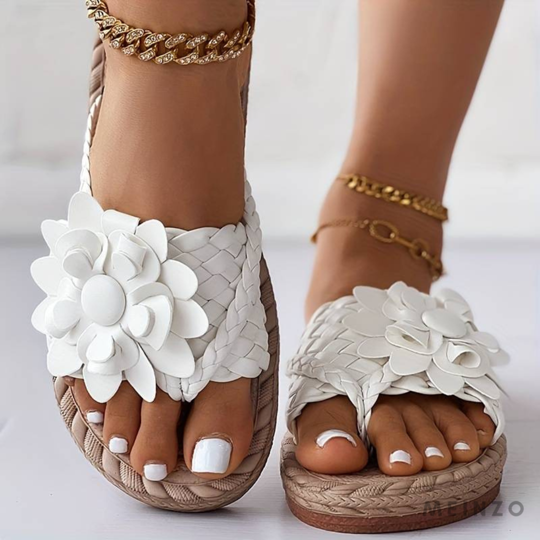Heidi-Mode | Damen-Sandalen mit Offener Zehenspitze und Eleganten Geflochtenen Riemen 0