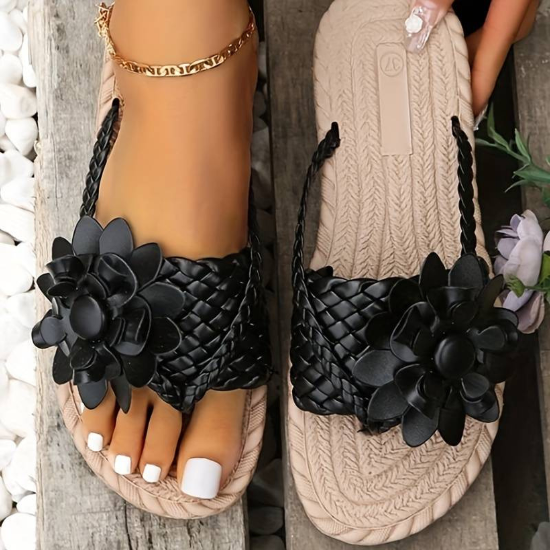 Heidi-Mode | Damen-Sandalen mit Offener Zehenspitze und Eleganten Geflochtenen Riemen 2