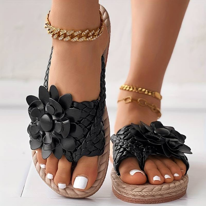 Heidi-Mode | Damen-Sandalen mit Offener Zehenspitze und Eleganten Geflochtenen Riemen 4