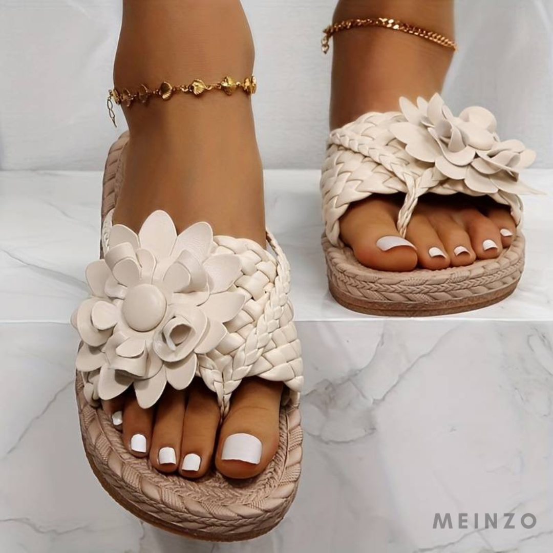 Heidi-Mode | Damen-Sandalen mit Offener Zehenspitze und Eleganten Geflochtenen Riemen 5