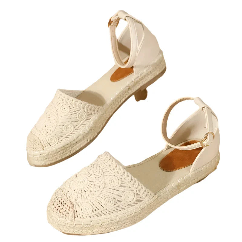 Heidi-Mode | Damen Sommer Knöchelriemen Sandalen Boho 0