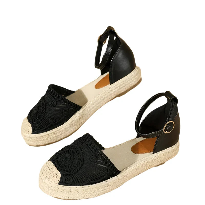 Heidi-Mode | Damen Sommer Knöchelriemen Sandalen Boho 1