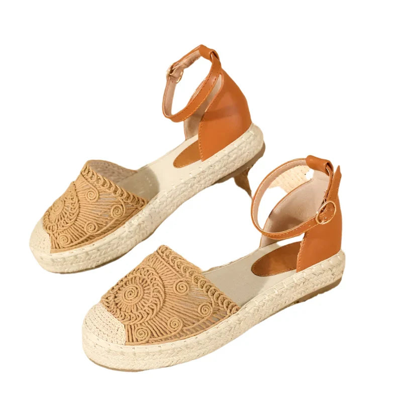 Heidi-Mode | Damen Sommer Knöchelriemen Sandalen Boho 2