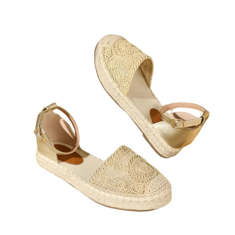 Heidi-Mode | Damen Sommer Knöchelriemen Sandalen Boho 4