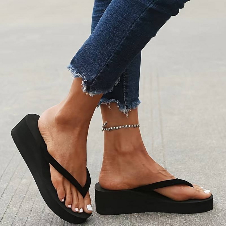Heidi-Mode | Flip Flop | Bequeme Keilabsatz-Flip-Flops für den Sommer 1