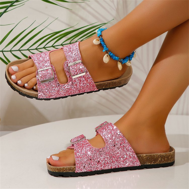 Heidi-Mode | Glitzersandalen 2