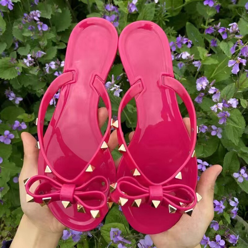 Heidi-Mode | Nieten-Schleifenknoten Flip-Flops Sandalen 2