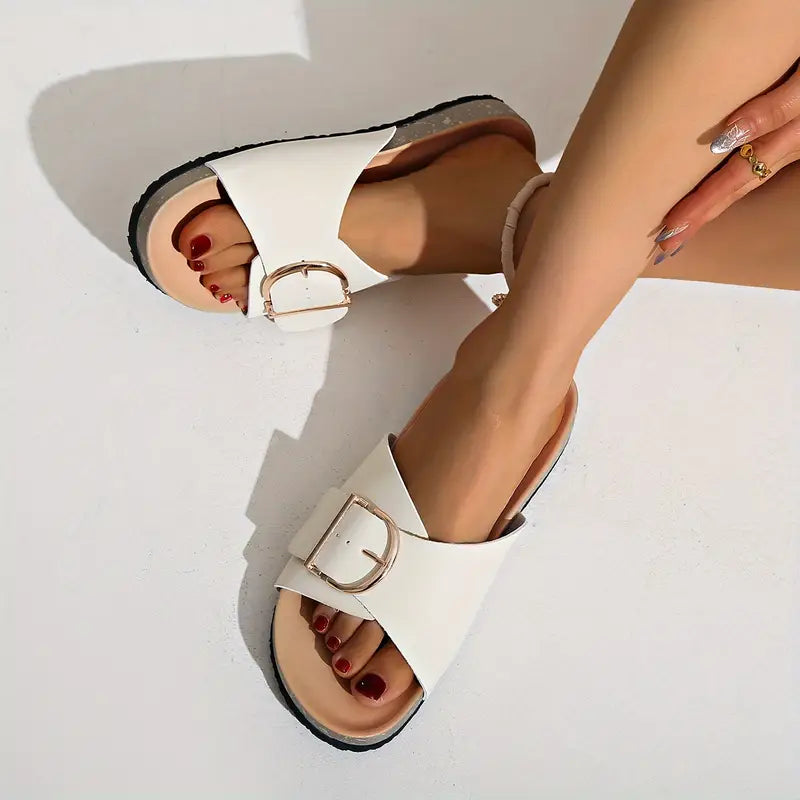 Heidi-Mode | Orthopädisch Flache Sandalen mit Einstellbarer Schnalle Riemen 4