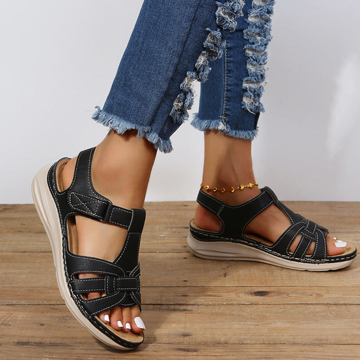 Heidi-Mode | Orthopädische Damen Klettverschluss-Sandalen 0