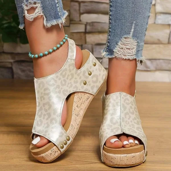 Heidi-Mode | Orthopädische Plateausandalen aus für Frauen 6