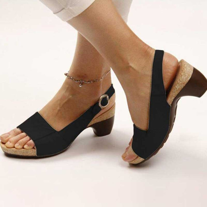 Heidi-Mode | Orthopädische Sandalen mit Absatz Stilvoller Komfort und Unterstützung 1