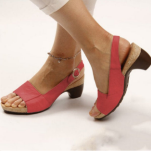 Heidi-Mode | Orthopädische Sandalen mit Absatz Stilvoller Komfort und Unterstützung 3