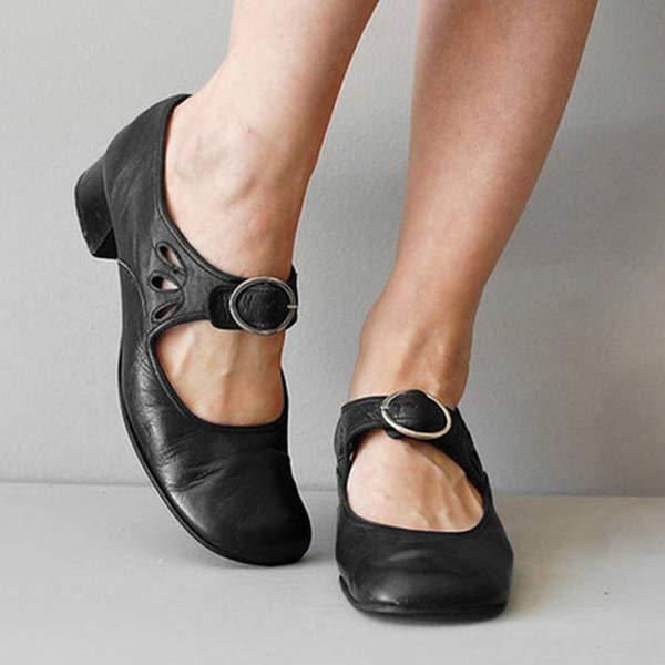 Heidi-Mode | Orthopädische Vintage-Schuhe mit Runder Zehenpartie 1