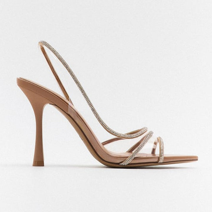 Heidi-Mode |  Elegante High-Heeled Sandalen - Stiletto Slingback Peep Toe Schuhe 2