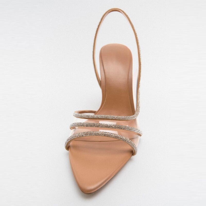 Heidi-Mode |  Elegante High-Heeled Sandalen - Stiletto Slingback Peep Toe Schuhe 4