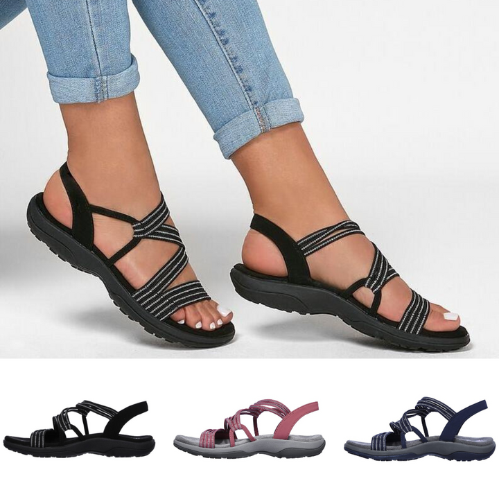 Heidi-Mode |  Orthopädische Bequeme Riemchensandalen In Übergröße für Die Freizeit | Riemchensandalen mit Weicher Sohle für Den Sommer für Damen 1